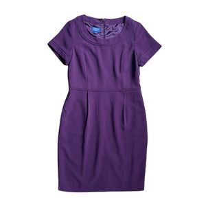 Pendleton Dress Women’s Size 6 US Petite Purple Plum Sheath Vintage Short Sleeve